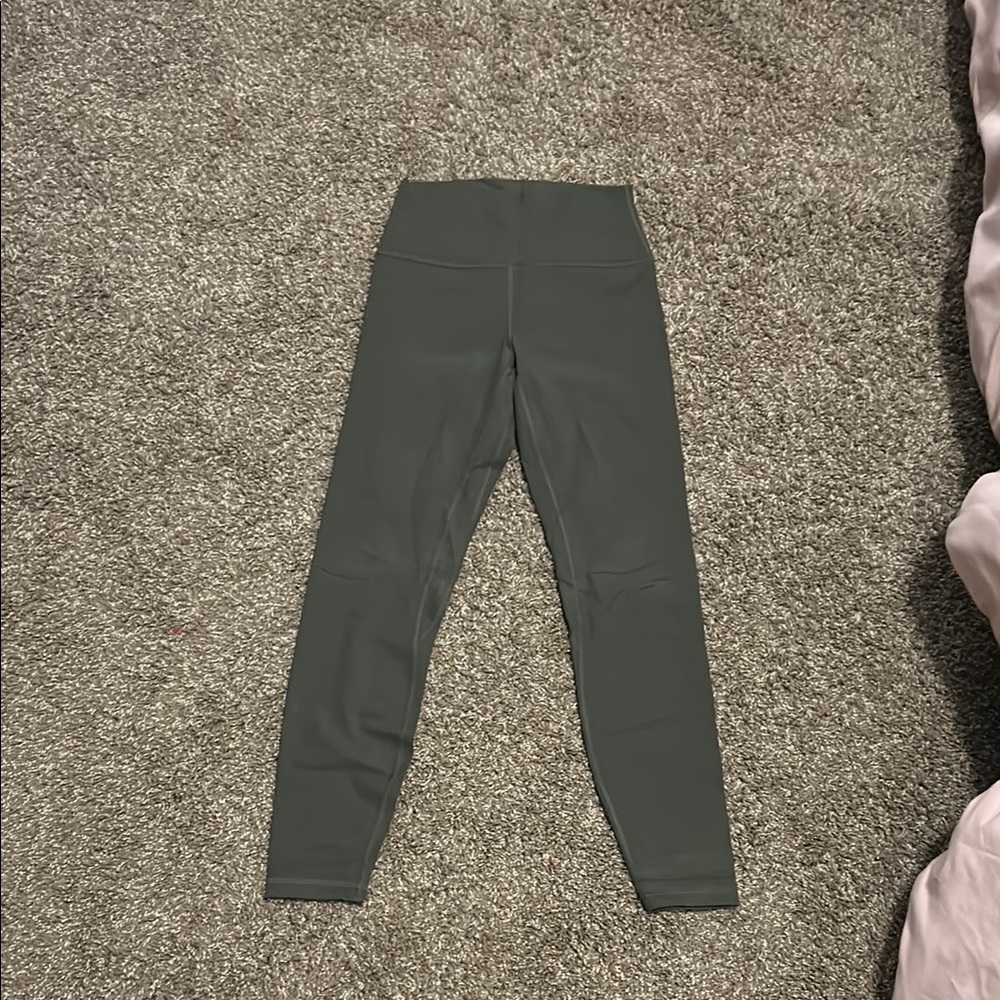Kids High-Waisted Green Leggings
